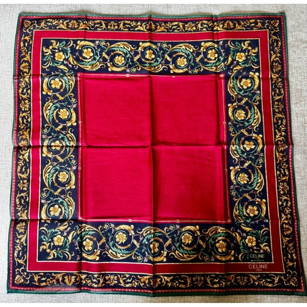 Rare Vintage Celine Paris Scarf / WITH BOX / Perfect for a Gift / Unique Pattern
